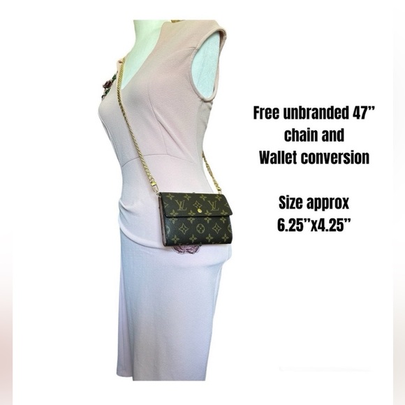 💃LOUIS VUITTON Monogram Porte Tresor Trifold Wallet Brown - Picture 13 of 13